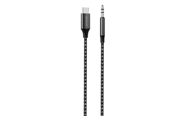 Proove SoundMesh Type-C to 3.5mm AUX Cable, Hi-Fi audio system support, tear resistant, standard length 1M